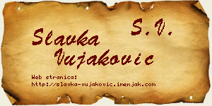 Slavka Vujaković vizit kartica